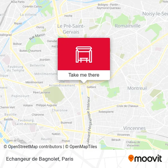 Echangeur de Bagnolet map
