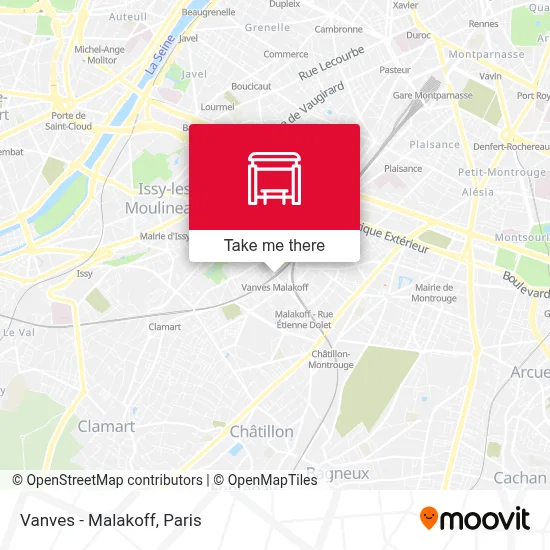 Vanves - Malakoff map