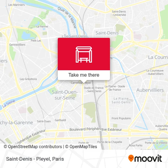 Saint-Denis - Pleyel map