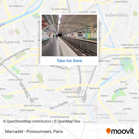 Marcadet - Poissonniers map