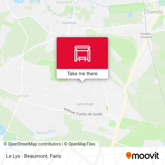 Le Lys - Beaumont map