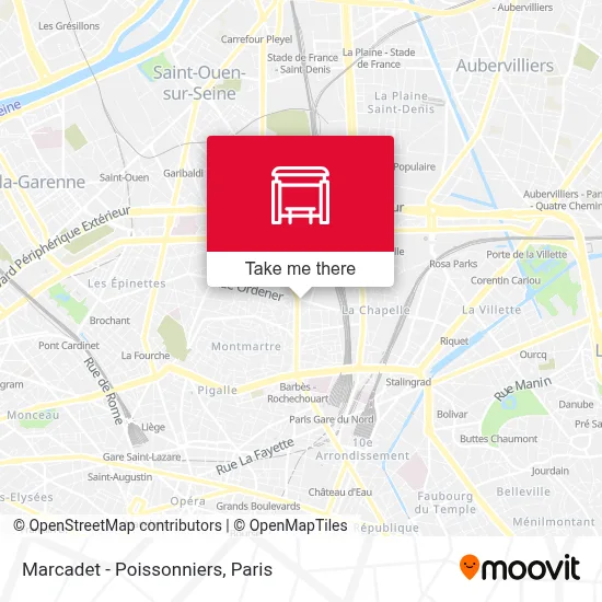 Marcadet - Poissonniers map