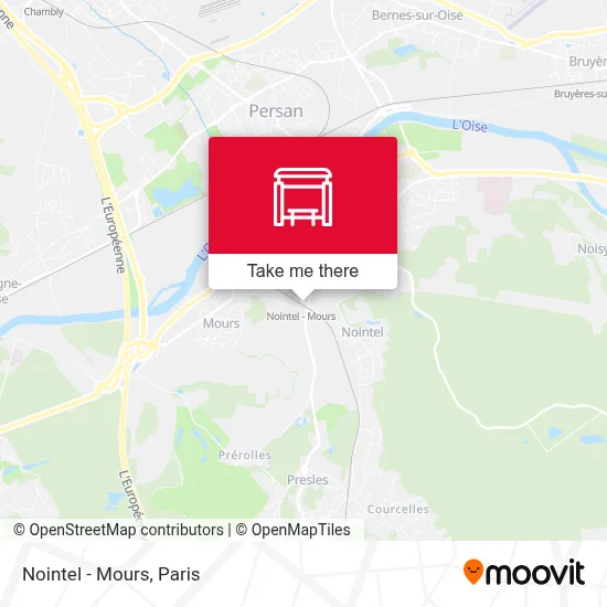 Nointel - Mours map
