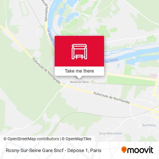 Mapa Rosny-Sur-Seine Gare Sncf - Dépose 1