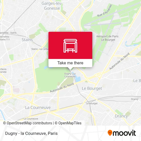 Dugny - la Courneuve map