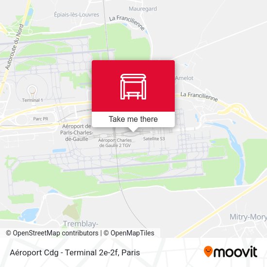 Aéroport Cdg - Terminal 2e-2f map