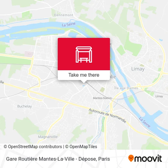 Gare Routière Mantes-La-Ville - Dépose map