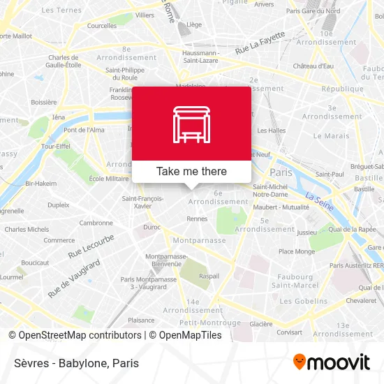 Sèvres - Babylone map