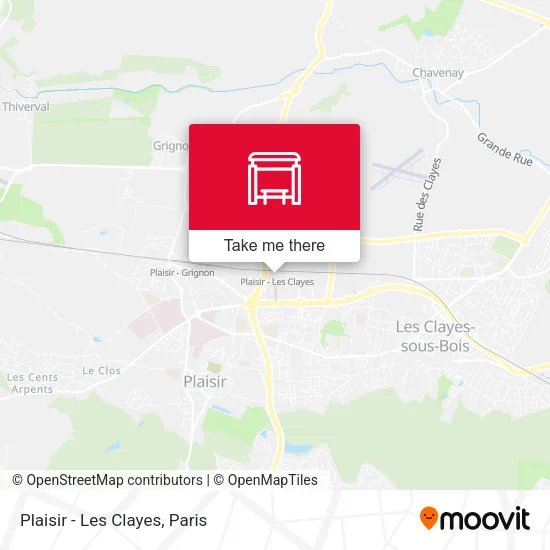 Plaisir - Les Clayes map