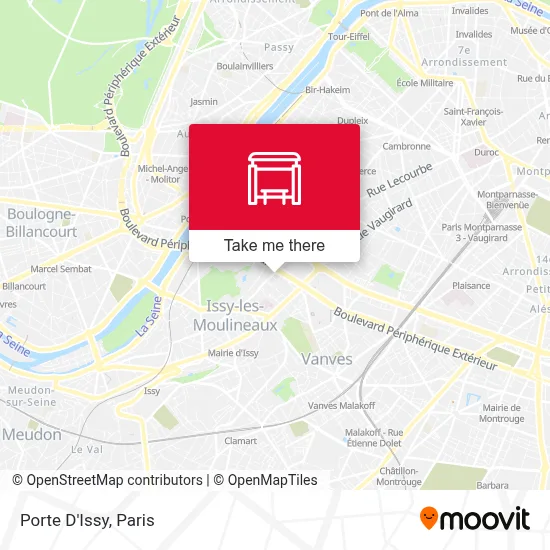 Porte D'Issy map