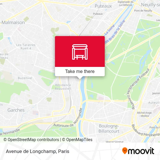 Avenue de Longchamp map