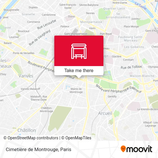 Cimetière de Montrouge map