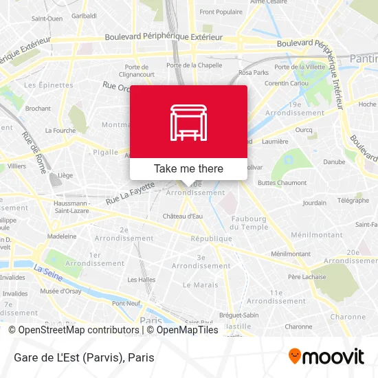 Gare de L'Est (Parvis) map