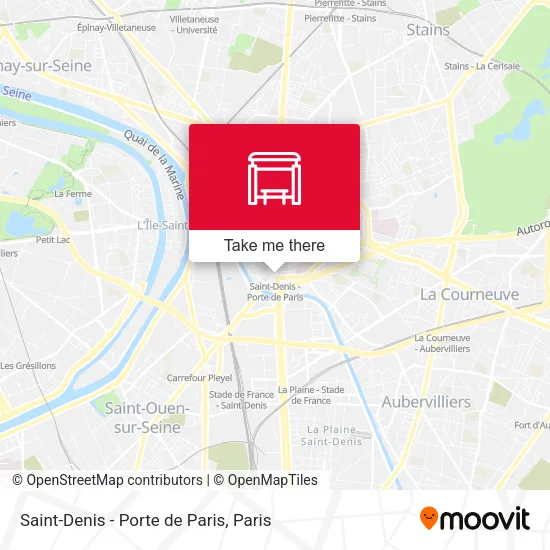 Saint-Denis - Porte de Paris map