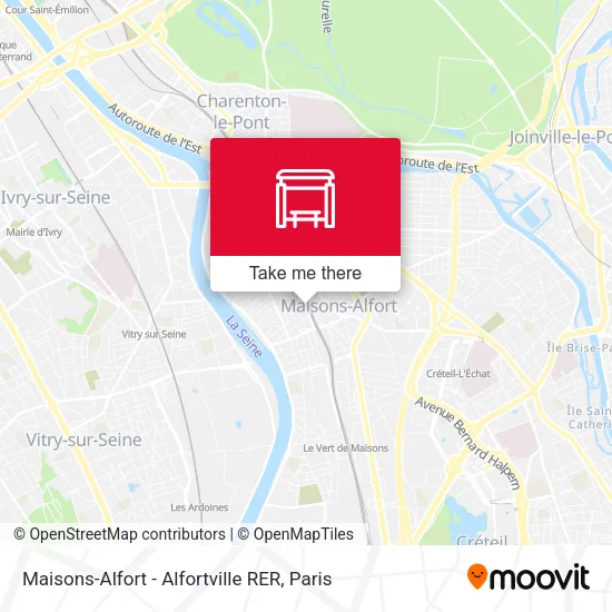 Maisons-Alfort - Alfortville RER map