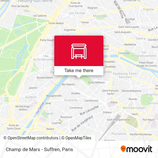 Champ de Mars - Suffren map