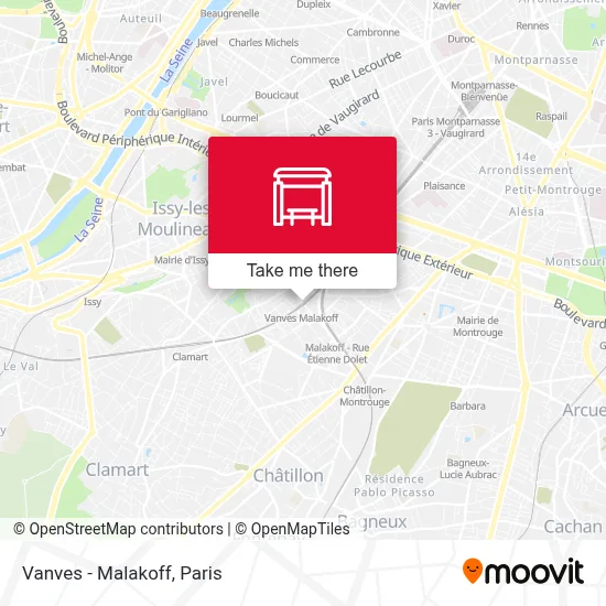 Vanves - Malakoff map