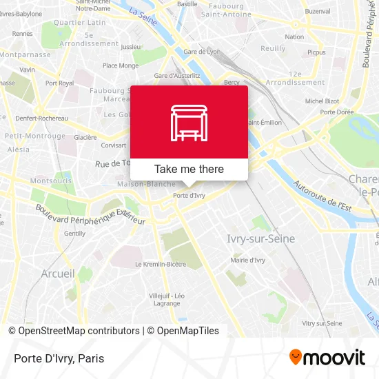 Porte D'Ivry map