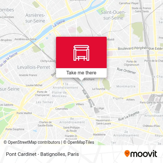 Pont Cardinet - Batignolles map