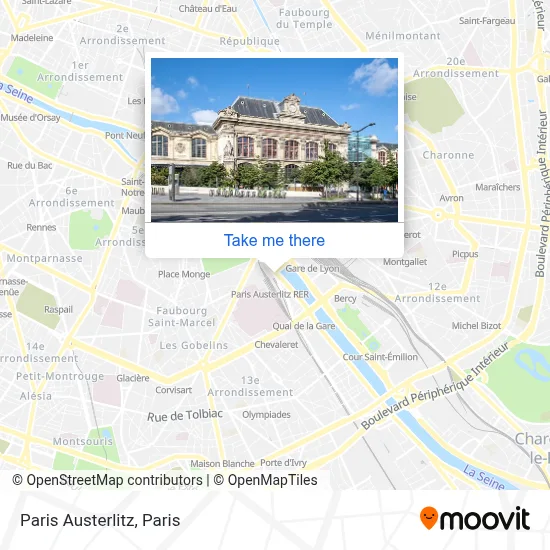 Paris Austerlitz map