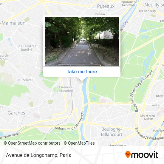 Avenue de Longchamp map