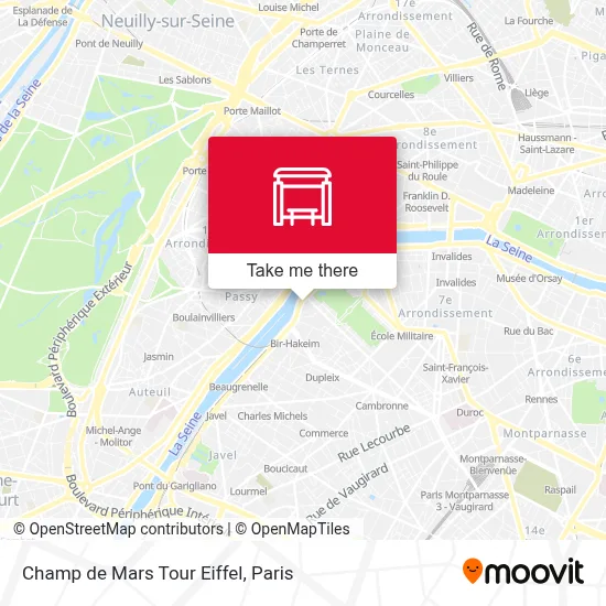 Champ de Mars Tour Eiffel map
