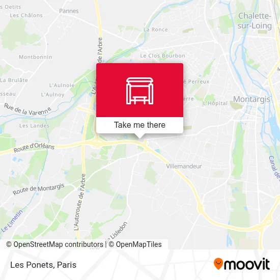 Les Ponets map