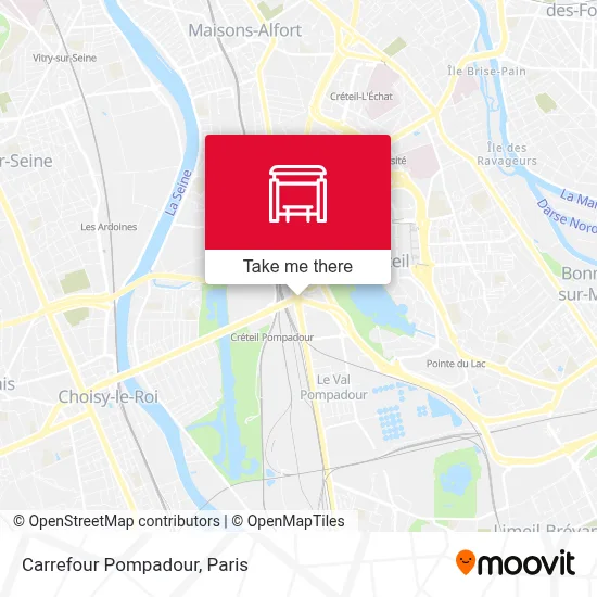 Carrefour Pompadour map