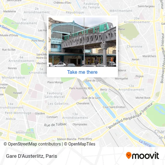 Gare D'Austerlitz map