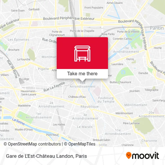 Gare de L'Est-Château Landon map