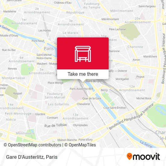 Gare D'Austerlitz map
