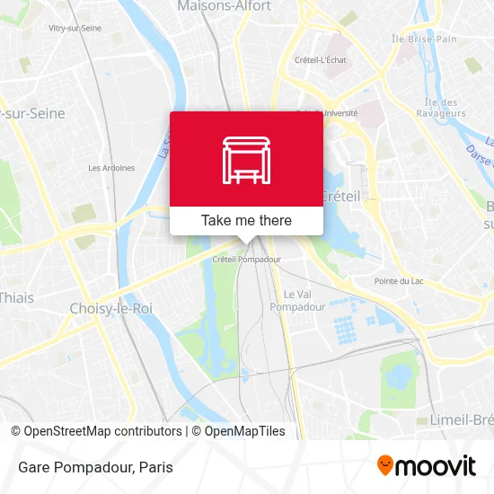 Gare Pompadour map