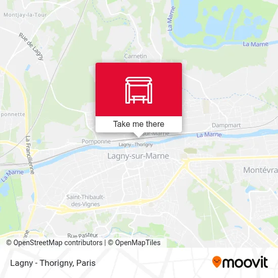 Lagny - Thorigny map