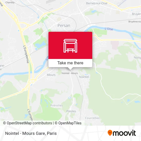 Nointel - Mours Gare map