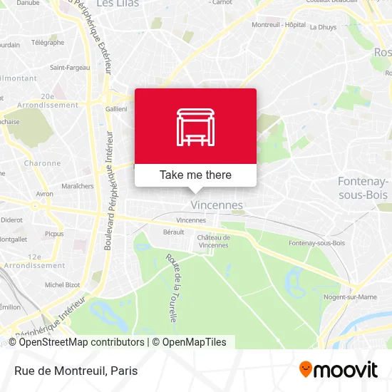 Mapa Rue de Montreuil