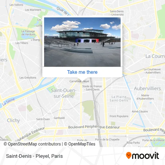 Saint-Denis - Pleyel map