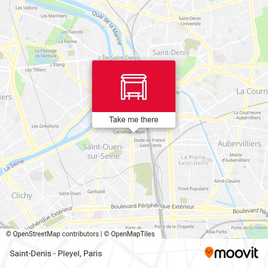 Saint-Denis - Pleyel map