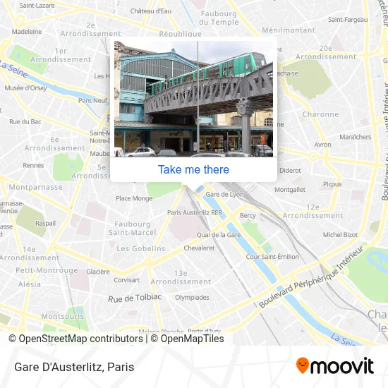 Gare D'Austerlitz map