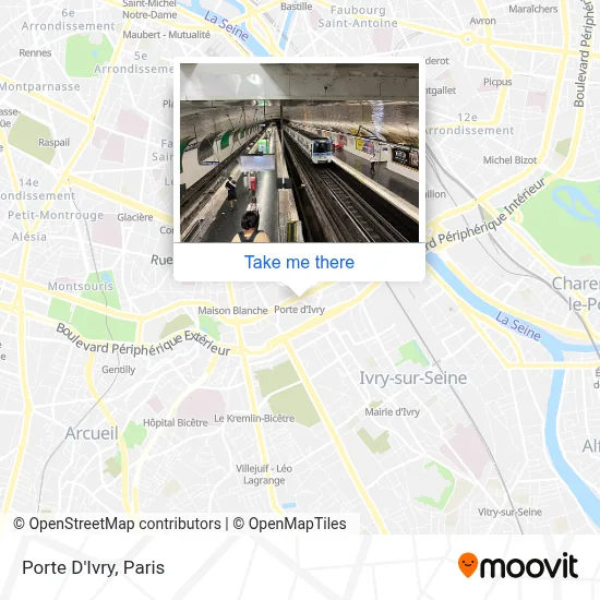 Porte D'Ivry map