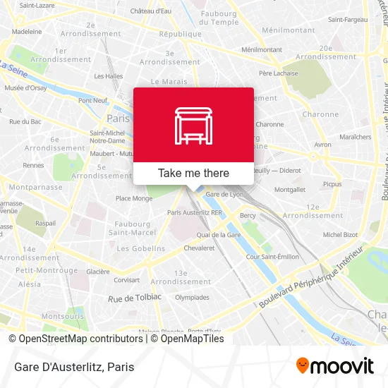 Gare D'Austerlitz map