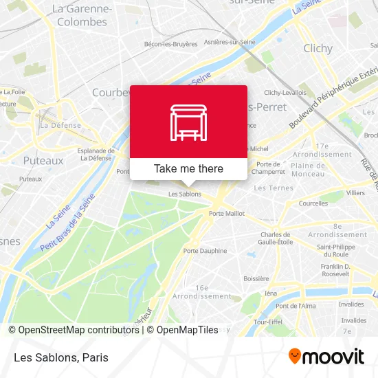 Les Sablons map