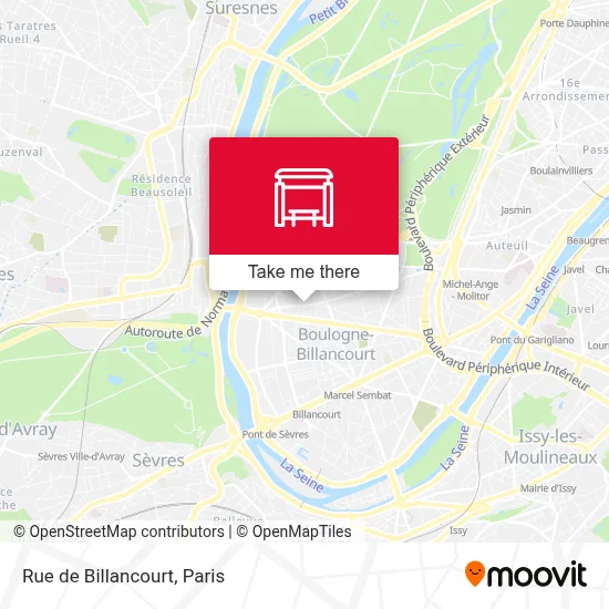 Rue de Billancourt map