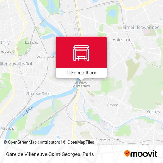 Gare de Villeneuve-Saint-Georges map