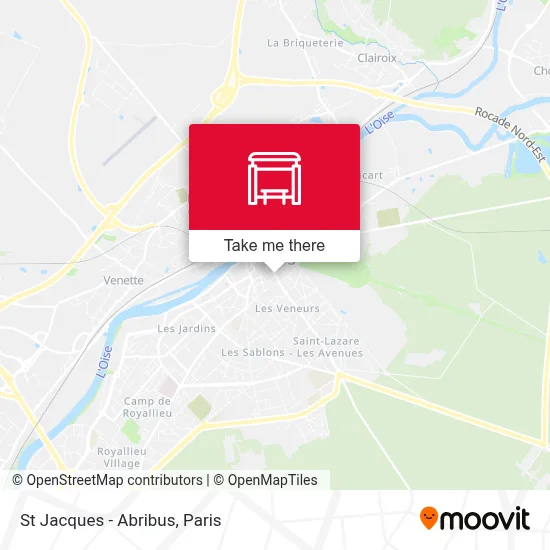St Jacques - Abribus map