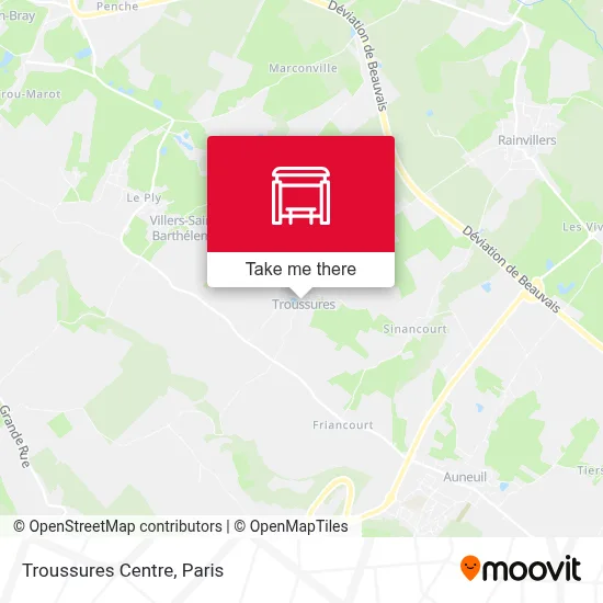 Troussures Centre map