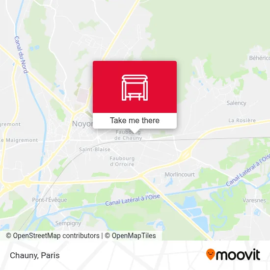 Chauny map