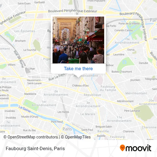 Faubourg Saint-Denis map