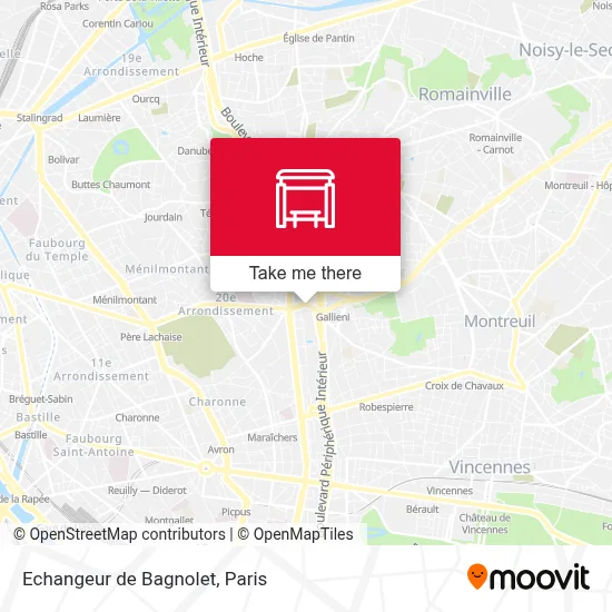 Echangeur de Bagnolet map