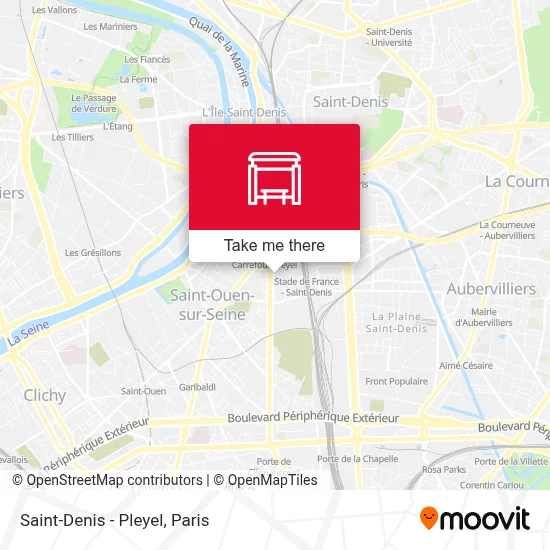 Saint-Denis - Pleyel map