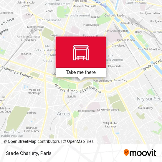 Stade Charlety map
